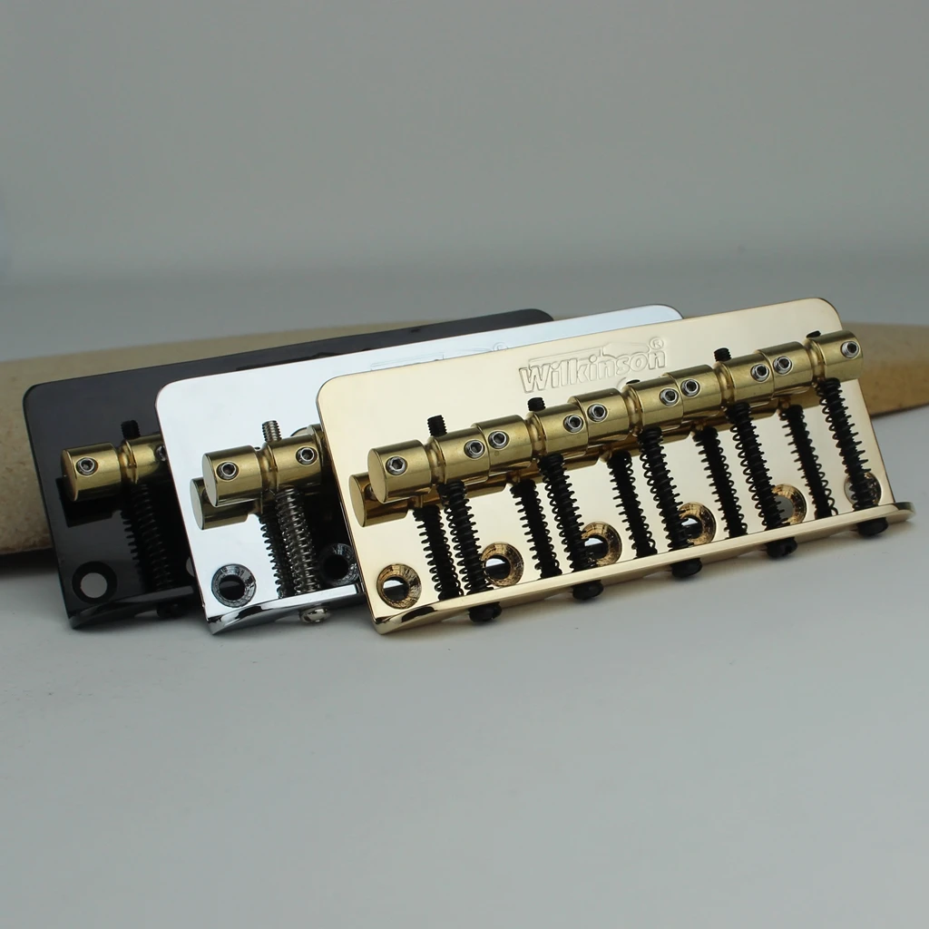 WBBC5 Bass Guitar Bridge Wilkinson Brass Saddles in Chrome, Black or Gold