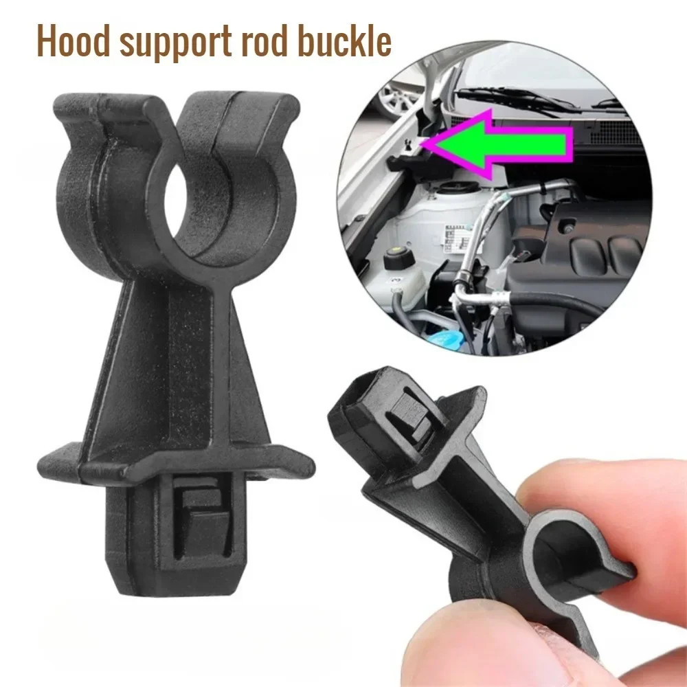 Retainer Clip Set For Nissan Qashqai Dualis J10 Navara D40 Pathfinder R51 Bonnet Hood Support Prod Rod Clamp Holder 65722EB300