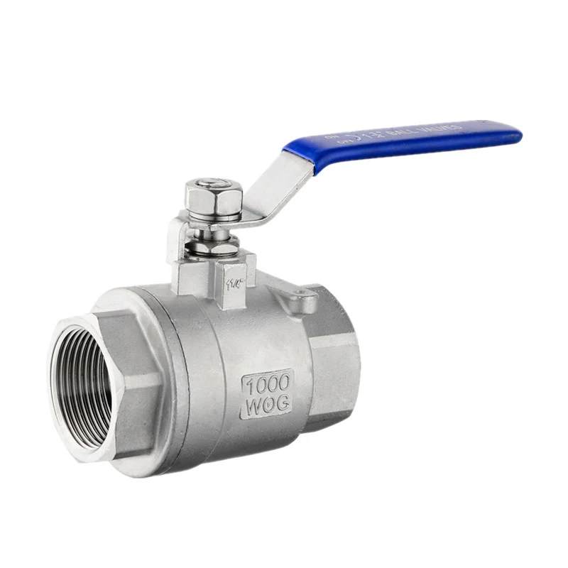 DN8/10/15/20/25/32/40 Stainless Steel 304 SS 2P Two-Piece Female Thread Ball Valve With Vinyl Handle Valves Water Switch