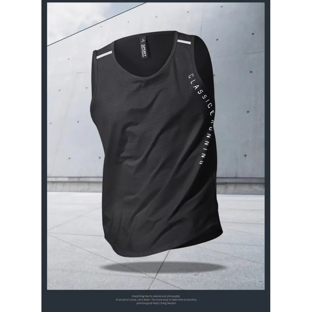 Sports vest men's fitness summer ice silk top running sleeveless quick drying clothes, camisole loose basketball training t-shir image 5