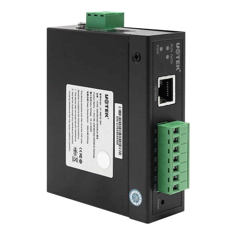 Modbus 게이트웨이 RS232/RS485/RS422 시리얼 포트 사용 가능 RTU TCP
