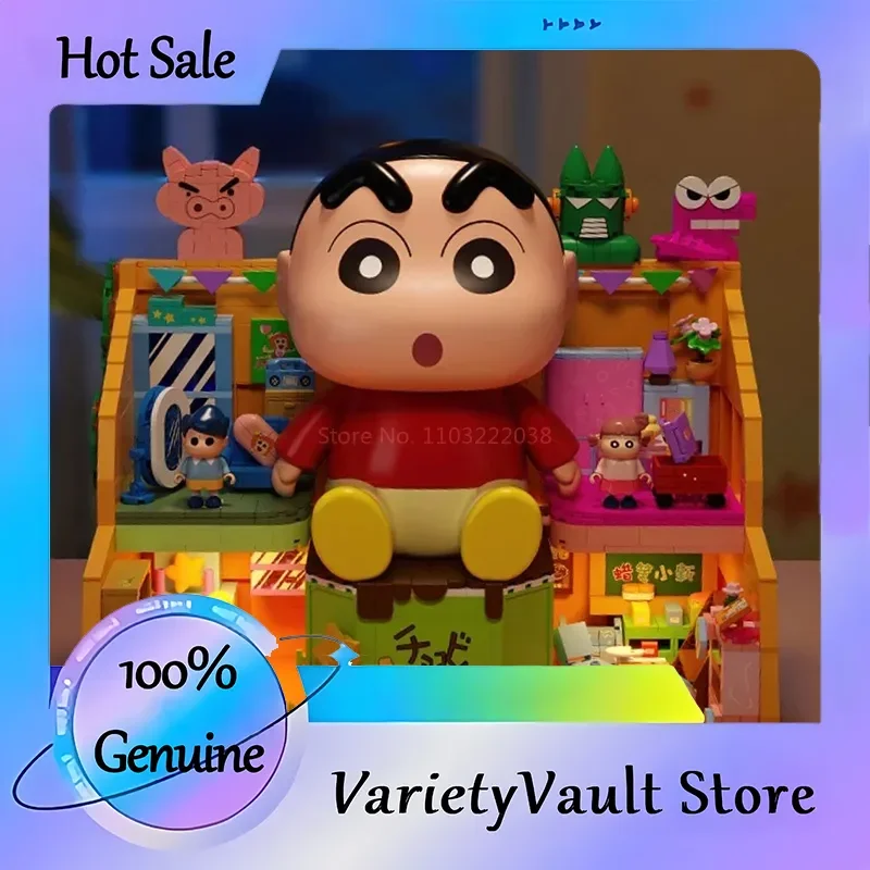 

Areax Crayon Shin Chan Anime Building Blocks Mystery Box - мультяшная модель в сборе, игрушка для фанатов, подарок-сюрприз для взрослых и детей