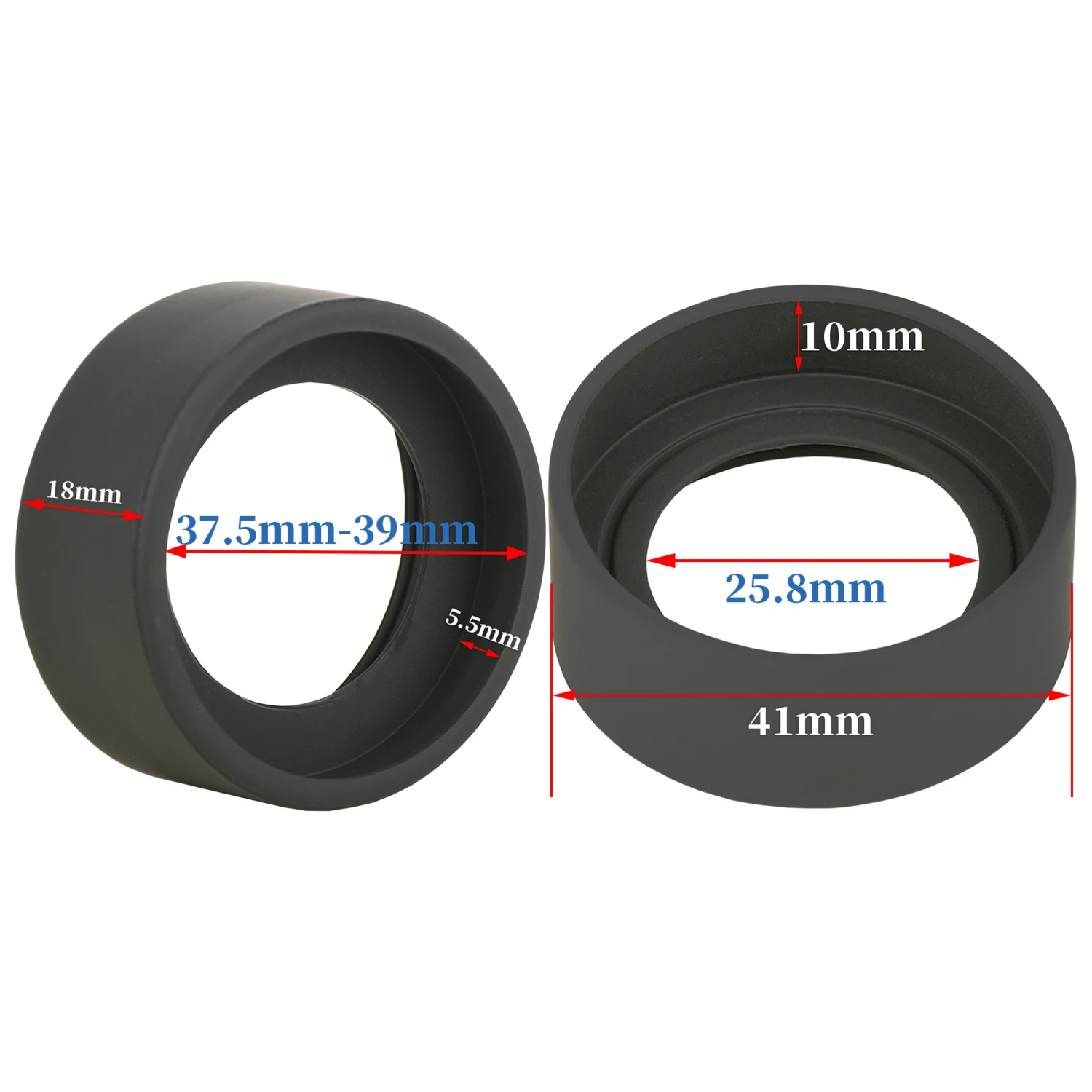 KOPPACE 1 Pair Microscope Flat angle eye mask,Suitable for 37.5-39mm Stereo Microscope Eyepieces Eyeshields