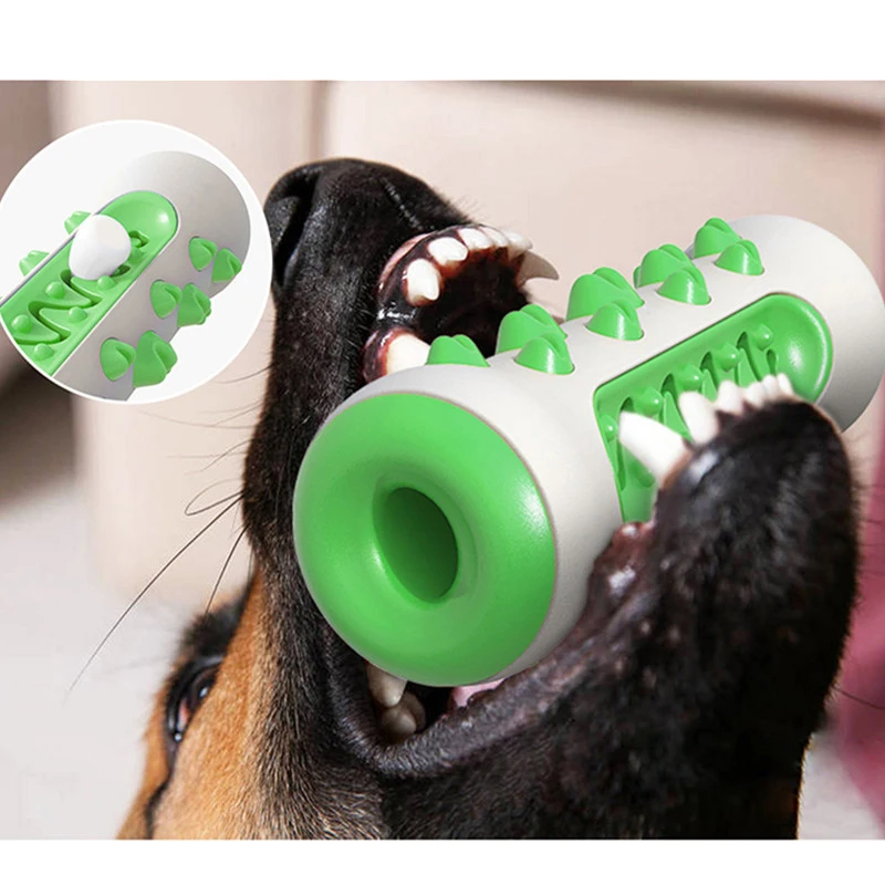 Durable Dog Chew Toy Dogs Toothbrush Soft Rubber Puppy Teeth Cleaning Toys Pet Molar Rod For Dog Cat Training Interaction Toys