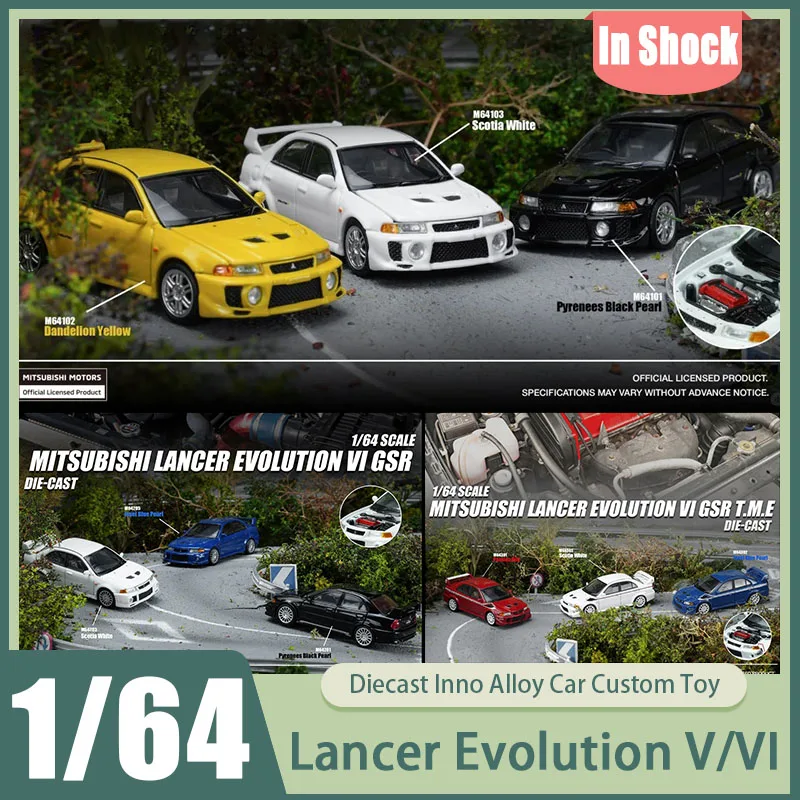 

Pre-Sale 1:64 Mh Motorhelix Mitsubishi Lancer Evolution V Vi Gsr Tme Diecast Model Car Openable Hood Collectible Vehicle Toy Boy