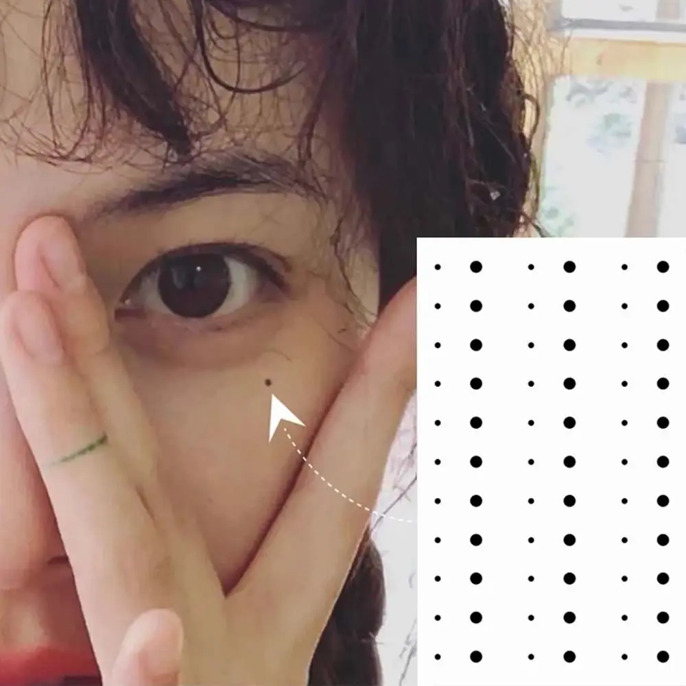 

Style Makeup Moles Face Eye Corner DIY Tattoo Tool Black Dot Fake Tattoo Temporary Tattoos Body Art Tear Mole Tattoo Stickers