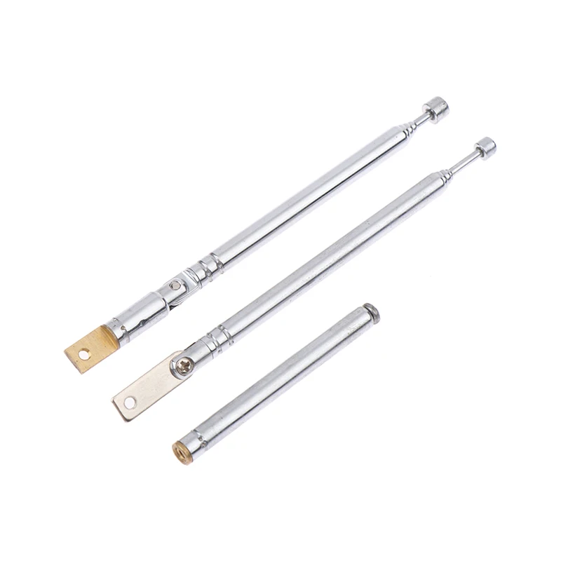 17/25cm 5 Section Metal Full-Channel Am Fm Radio Antenna Telescopic Antenna Rotating Antenna Aerial M2.5