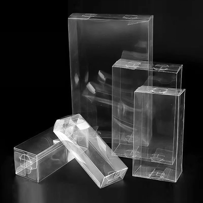 10pcs Universal PVC Transparent Box Plastic Gift Jewelry Toy Packing Box Clear Display Package Supplies