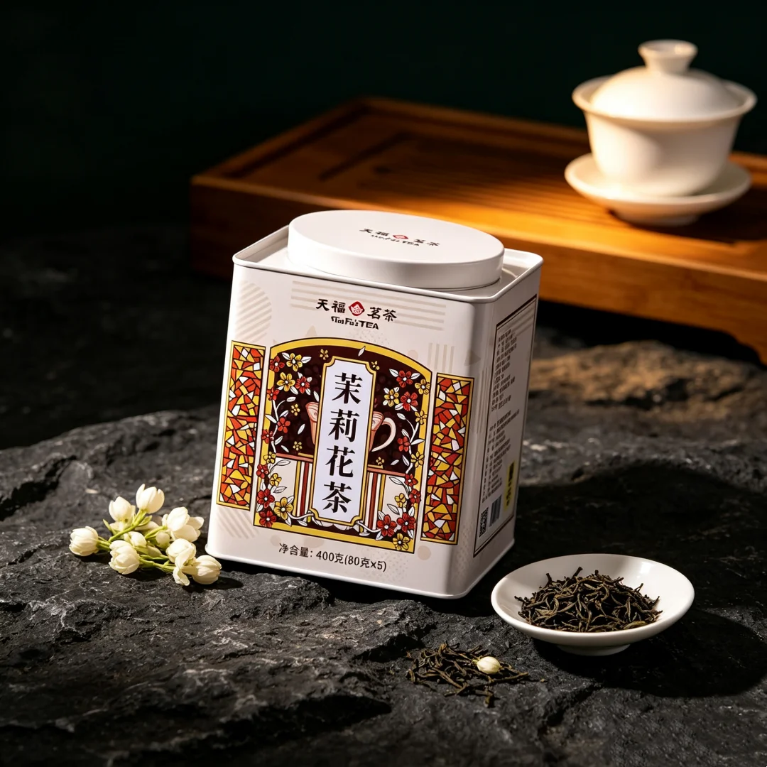 High-end Customized Famous Tea Box Da Hong Pao Iron Box Tie Kuan Yin Horseshoe Mouth Iron Box Jasmine Blacktea Sealed 500g