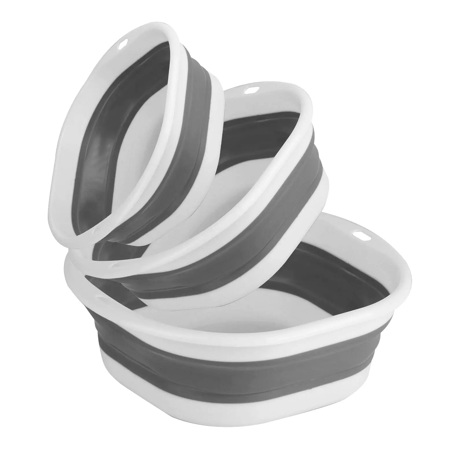 Lavabo Plegable de Silicona, Bañera Portátil para Pies, Tazón Multifuncional para Dormitorio, Viajes, Lavado de Vegetales
