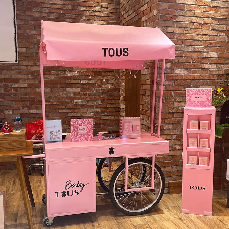 European-style wrought iron stall car movable night market outdoor promotion dining car market float stall trolley
