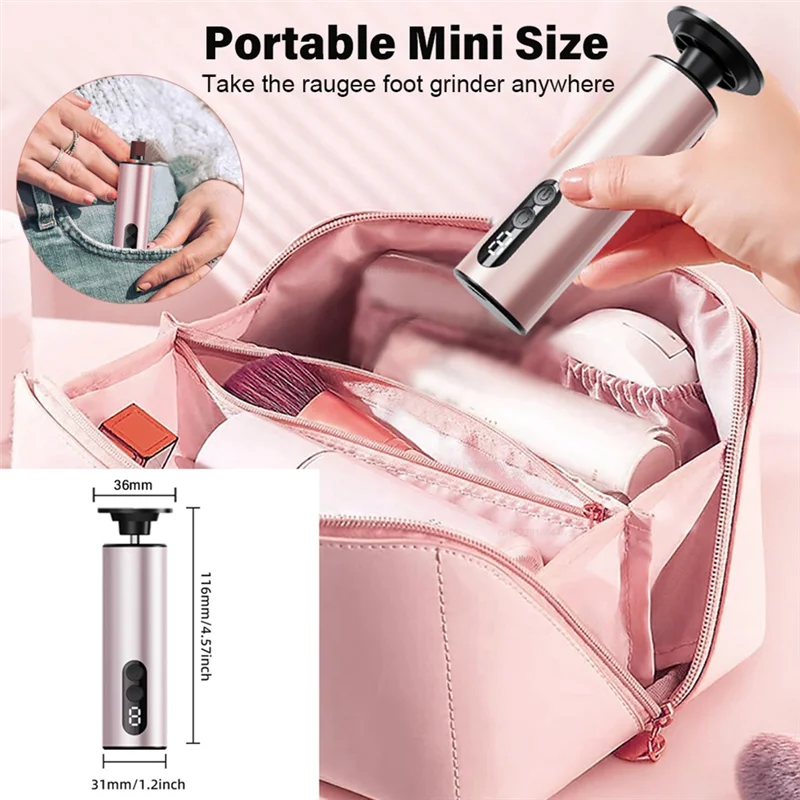 ABVI-Callus Removal Pedicure Machine Electric Foot Grinder For Feet Exfoliation File Sander