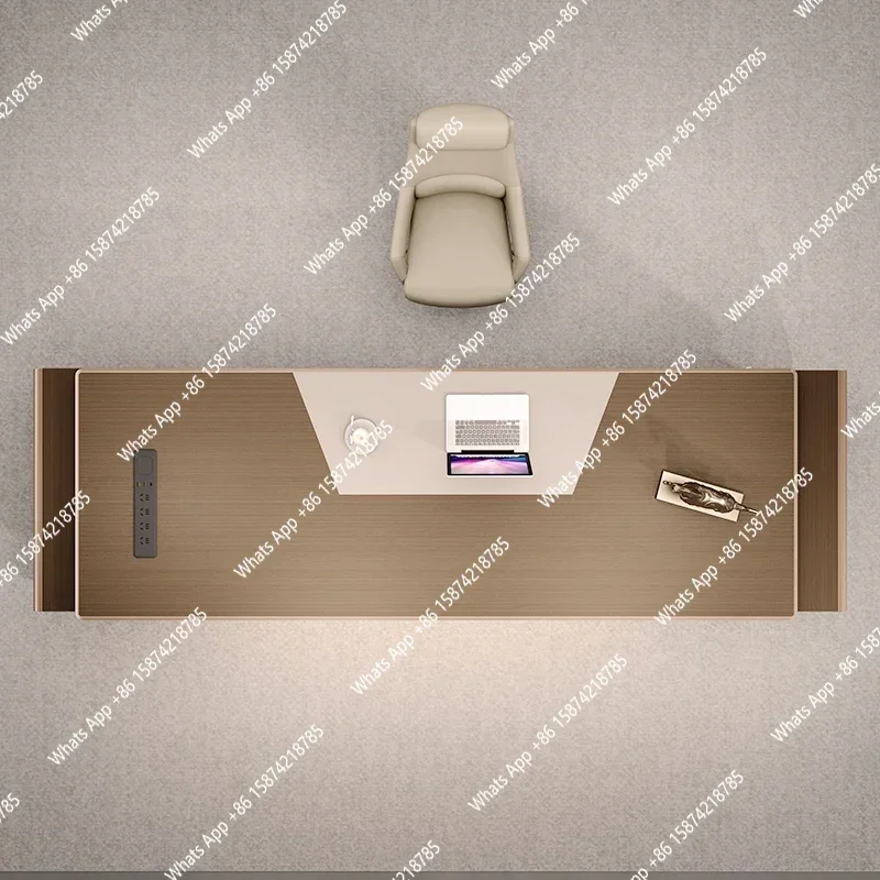 

S Light Luxury Boss Desk Simple Modern Art Leadership Office Desk Manager Organizer Unique Escritorio Oficina Modern Furniture