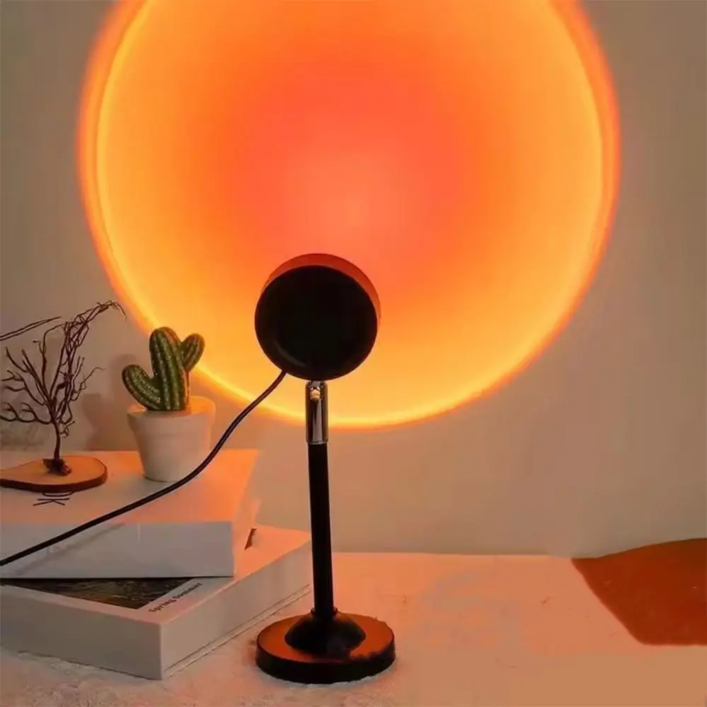 

16 Color Sunset Projection Lamp USB Powered Remote Control LED Sunset Lamp Rotated Vibrant Spectrum RGB Night Light