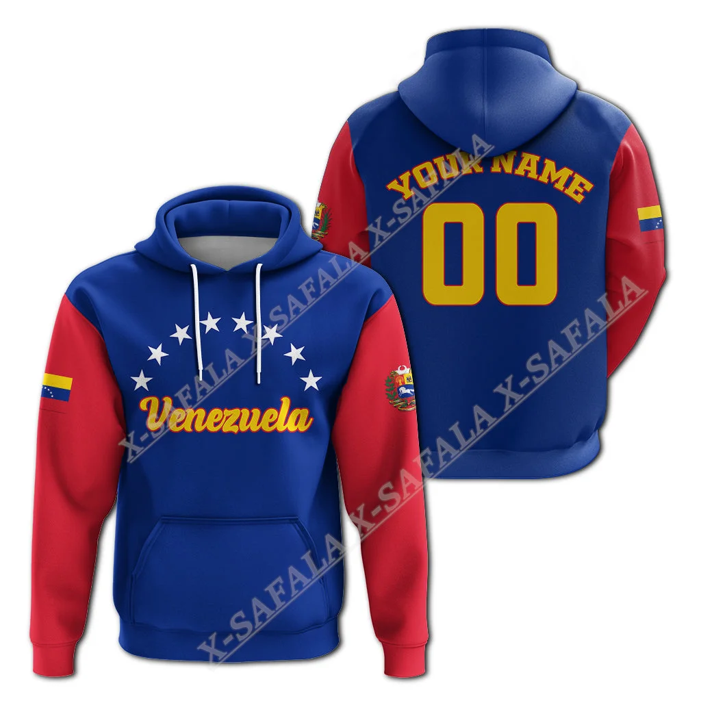 

Venezuela Coat Of Arms Flag 3D Printed Zipper Hoodie Mens Pullover Sweatshirt Hooded Jersey Tracksuits Outwear Coat Casual