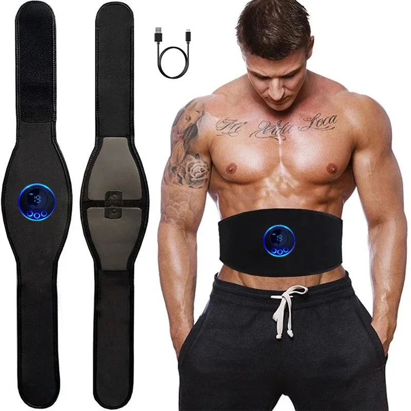 

Abs Abdominal Trainer Toning Belt EMS Muscle Stimulator Toner Body Slimming Weight Loss Home Gym Fitness Equiment