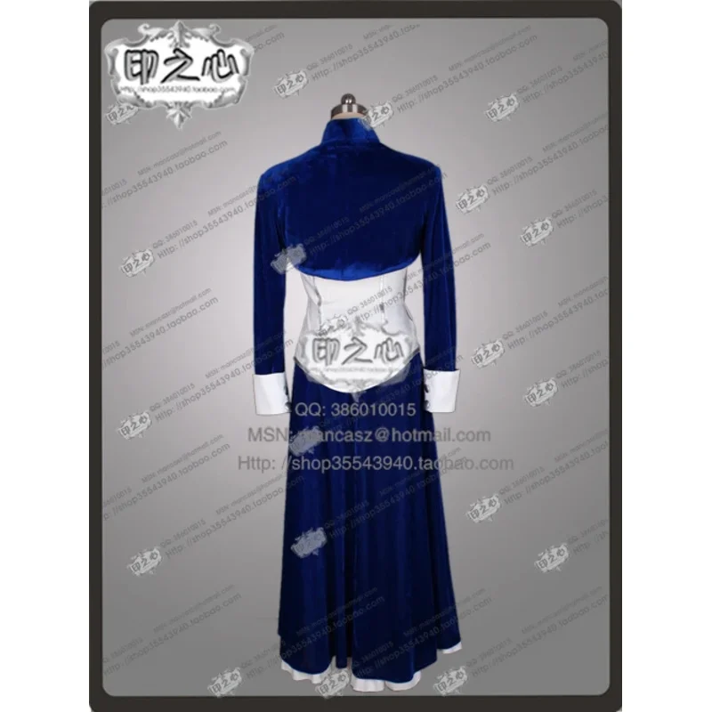 

Zizi 2025 Bioshock Infinite Elizabeth Косплей Костюм синий комплект топ + юбка + пальто 11