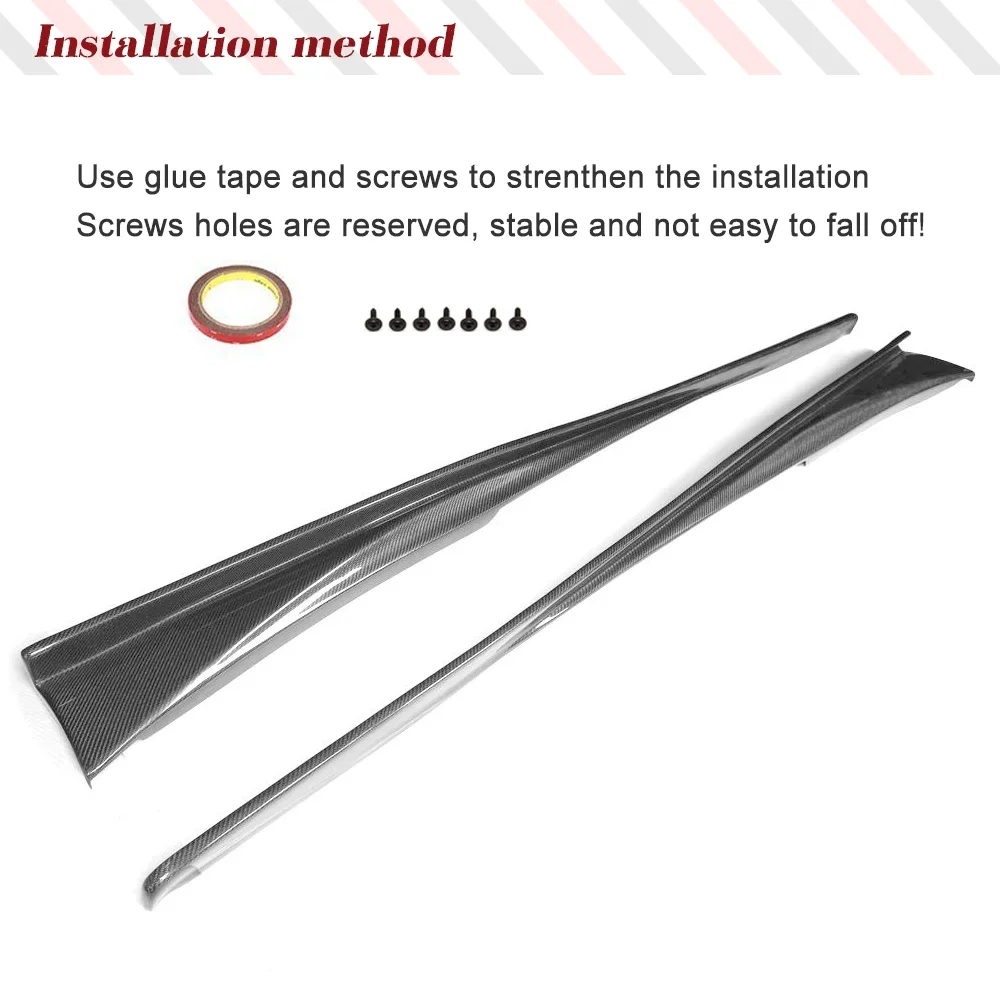 Real Carbon Fiber Car Side Skirts Spoiler Lip For Lexus IS250 IS350 F Sport 2013-2020  Car Side Skirts Apron Extension Lip view 3