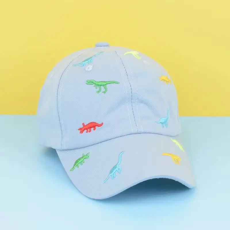 Kids Baseball Cap Dinosaur Embroidery Children Girls Boys Sun Hat Spring Summer Outdoor Adjustable Visor Baby Cap