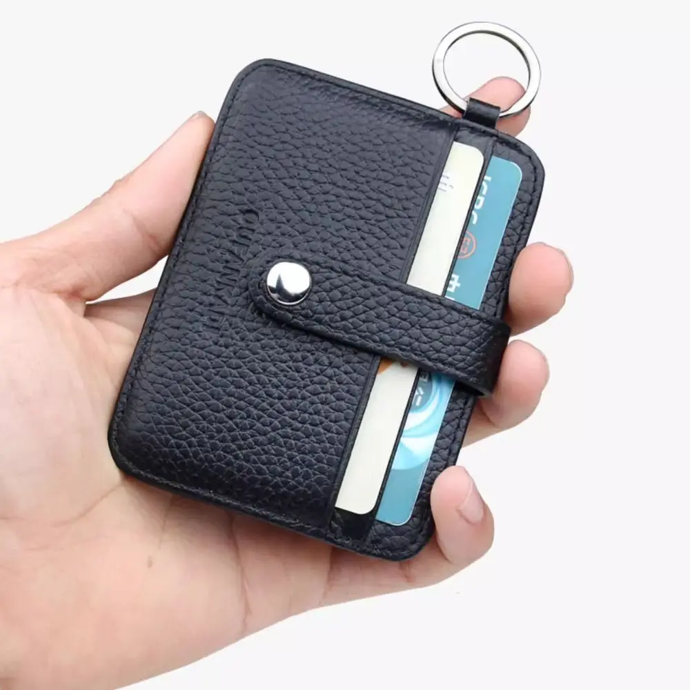 Hochwertige, ultradünne Ausweishalter aus PU-Leder, Mini-Kartentasche, Brieftasche für Damen und Herren