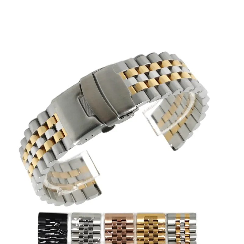 Imagem -03 - Sólido Universal Straight End Jubileu Ver Strap Band Pulseira Fit para Rlx Skx Ver Aço Inoxidável 20 mm 22 mm 24 mm