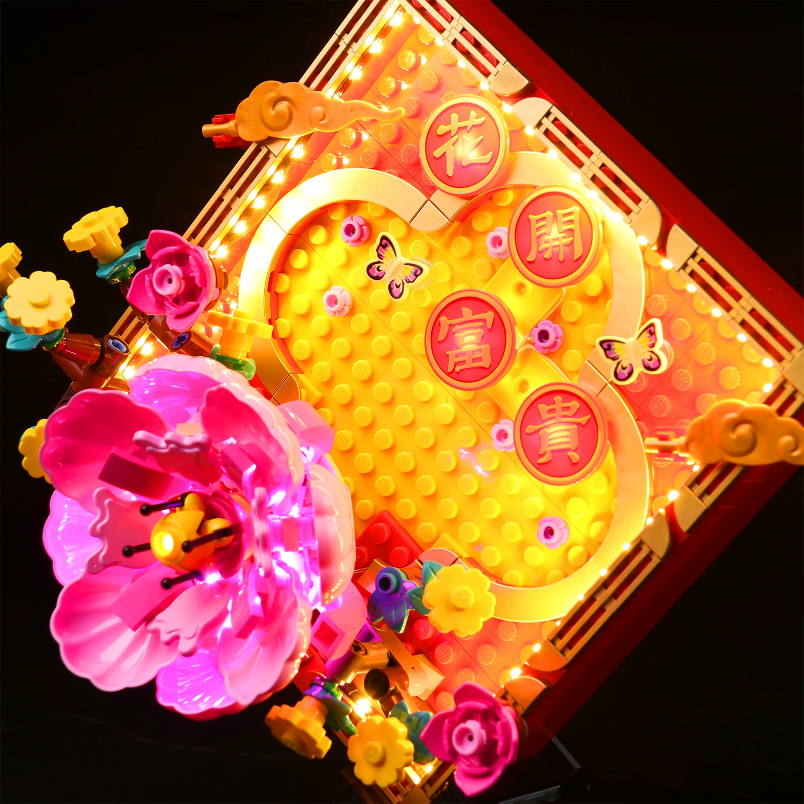 LED Light For 80110 Lunar New Year Display Building Blocks Lighting Toys Only Lamp+Battery Box(Not ​Include the Model)