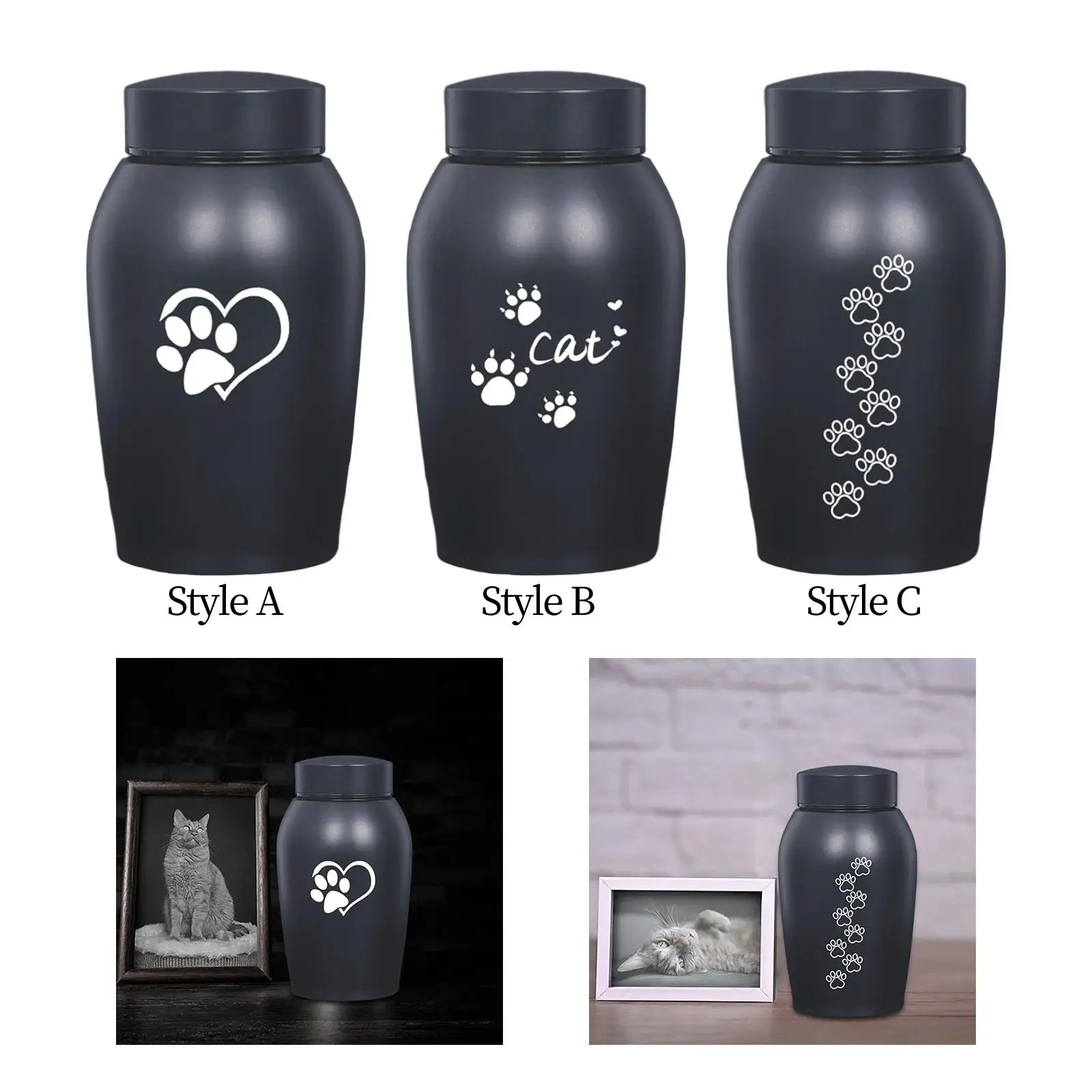 Dog Cat Ashes Funeral Cremation Urn Remembrance Gift Retain Memories Pet Burial Durable Stainless Steel Pet Urn Premium Urn