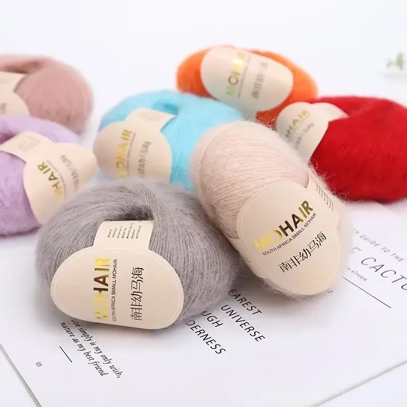 25g/Set Colourful Chenille Mohair Yarn Soft Cotton Knitting Crochet Dyed Lanas Yarn for Crochet Sweater Hat Dolls With Low Price