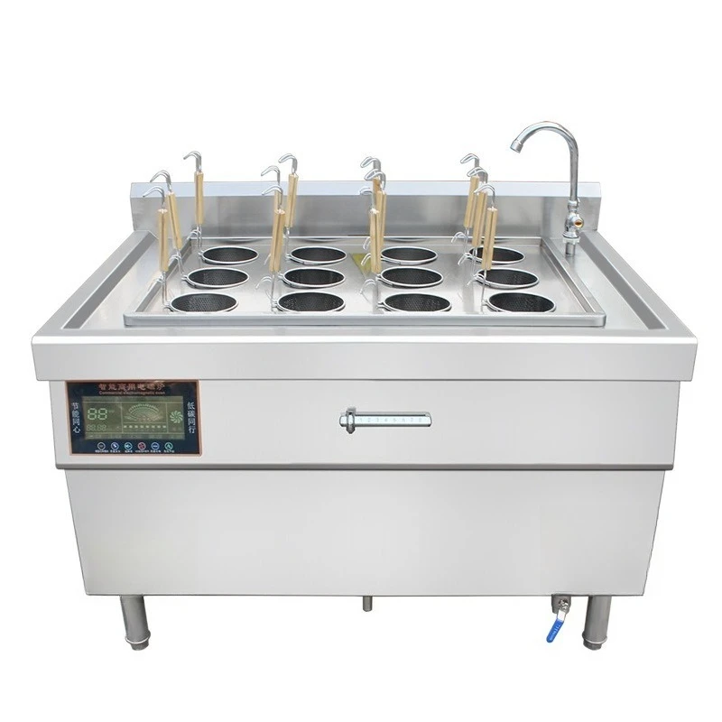 electromagnetic noodle cooking stove 12-hole stainless steel noodle cooking electric pot, snack Malatang stove equipment