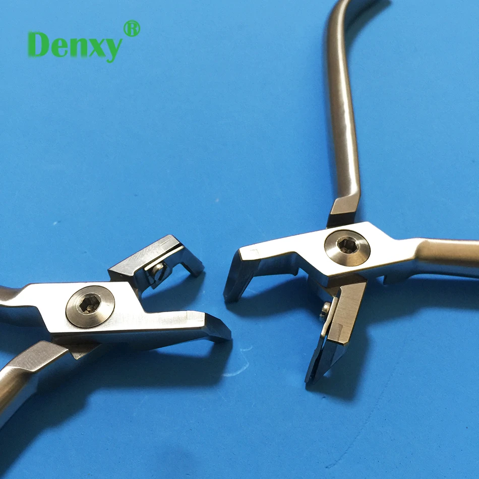 Denxy 1 Stück Kieferorthopädische Zange, Flacher Distalend-Schneider, Dental-Distalend-Schneider zum Schneiden von Bogendrähten, Hochwertige Zahnarztwerkzeuge – Detail 2