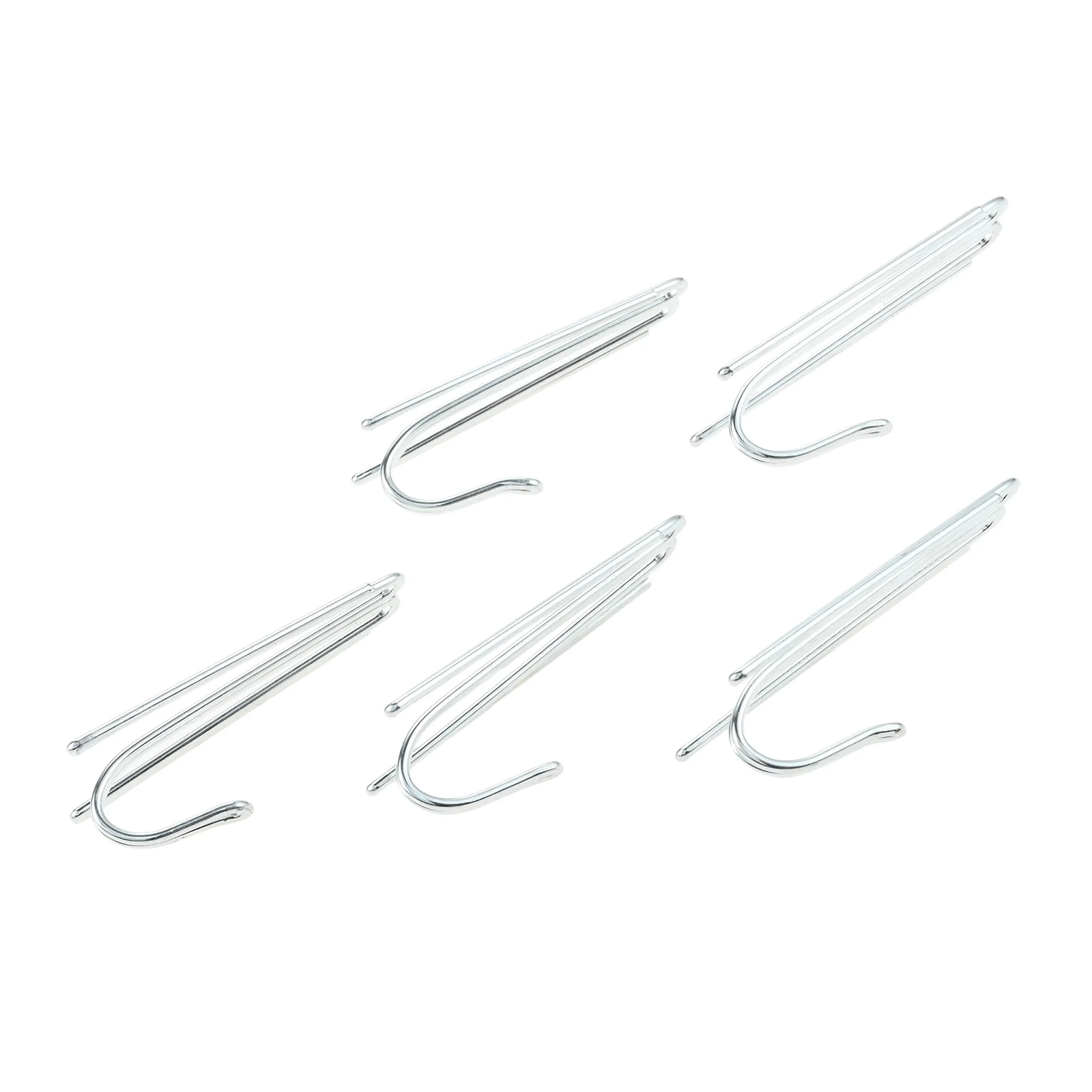 

60 шт. W-образные крючки для драпировки 5,6x2,5 см, прочная несущая способность, крючки для штор из нержавеющей стали, застежка для драпировки, сменные аксессуары