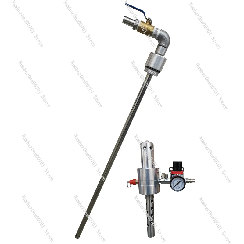 Pneumatic oil drum pump stainless steel pumping explosion-proof suction waste liquid dilution solvent water pump barrel