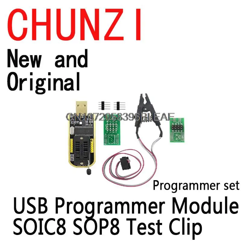 1PCS CH341A 24 25 Series EEPROM Flash BIOS USB Programmer Module + SOIC8 SOP8 Test Clip For EEPROM 93CXX / 25CXX / 24CXX