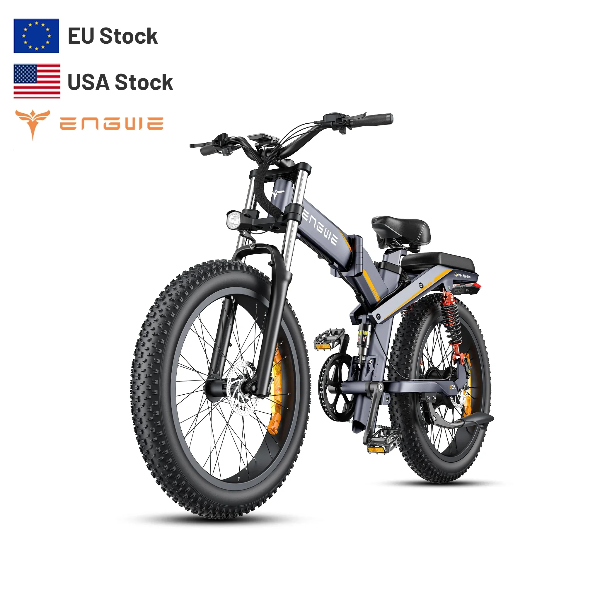 ENGWE X24 European Warehouse 1200W Motor,48V29.2AH Battery,24 Inch Fat Tires,Hydraulic Brakes,Mountain Off-Road Electric Bicycle