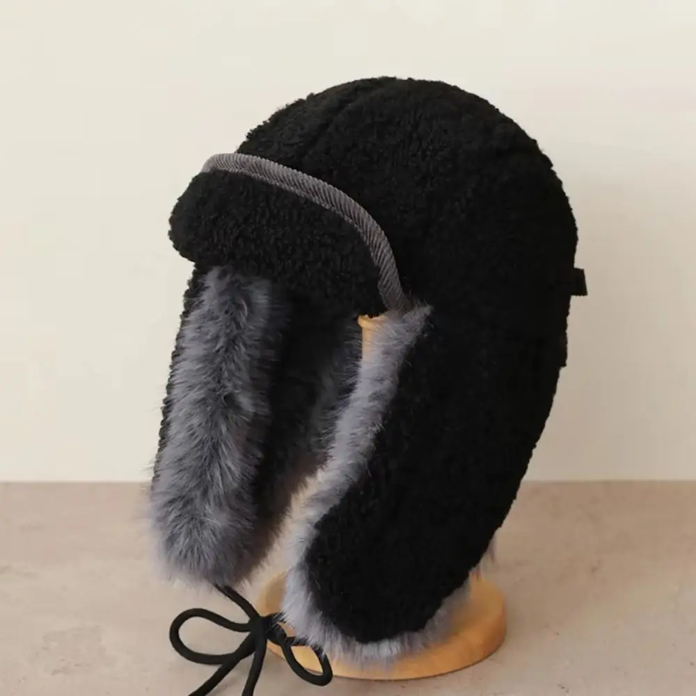 Moutaineering Hats Windproof Winter Pilot Hat Ear Protection Beanie Warm Ski Hat Velvet Neck Protector Plush Hat Biking