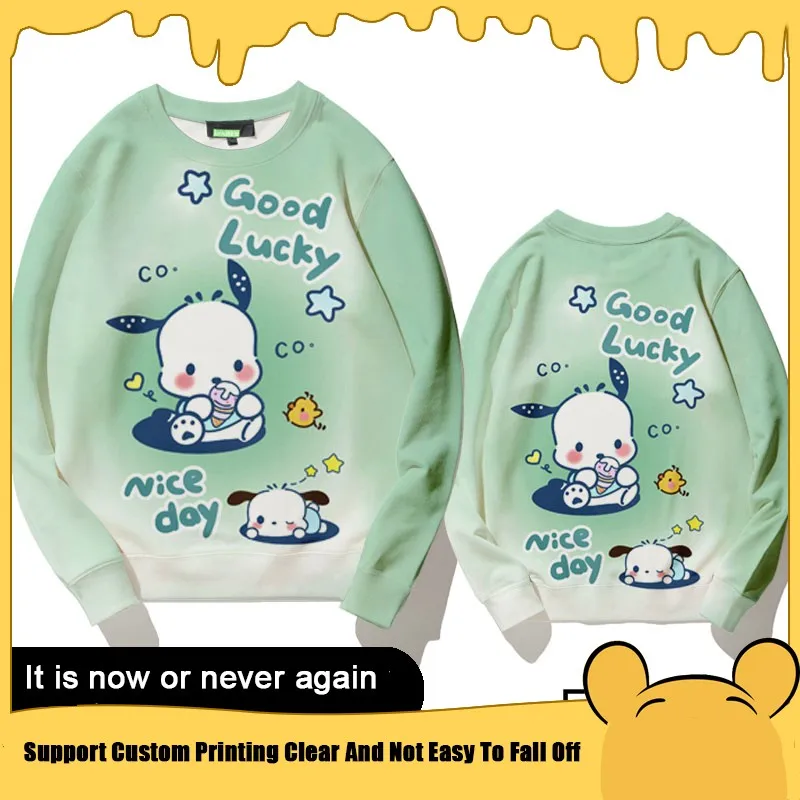 

Pacha Dog Co-named Crewneck Hoodie Women Small Autumn/winter Sanrio Cartoon Printed Clothes Girls Coat Everything