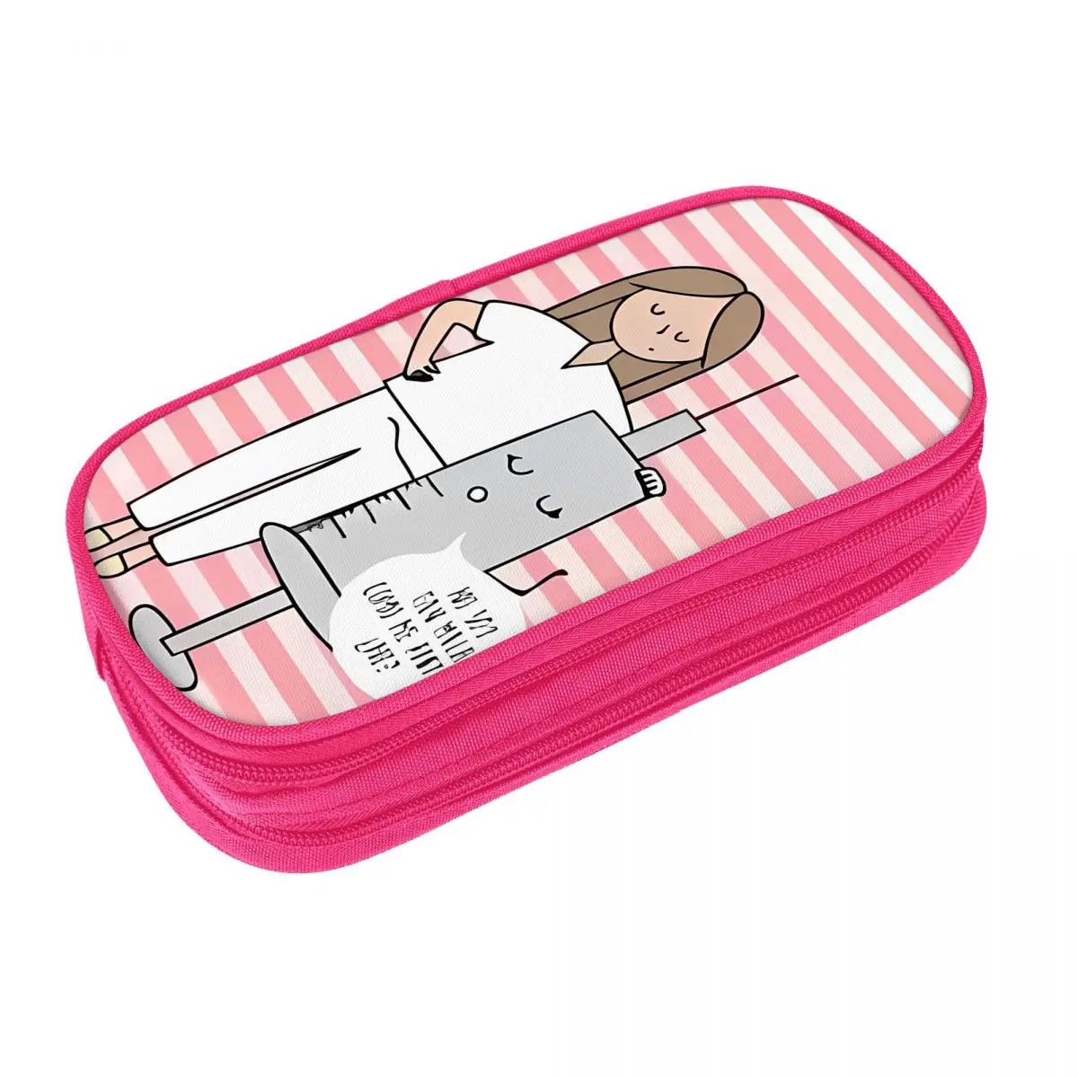 Nurse Enfermera En Apuros Pencil Case Canvas Pencil Pouch Girls Boys Aesthetic Portable School Pencil Cases Stationery Organizer