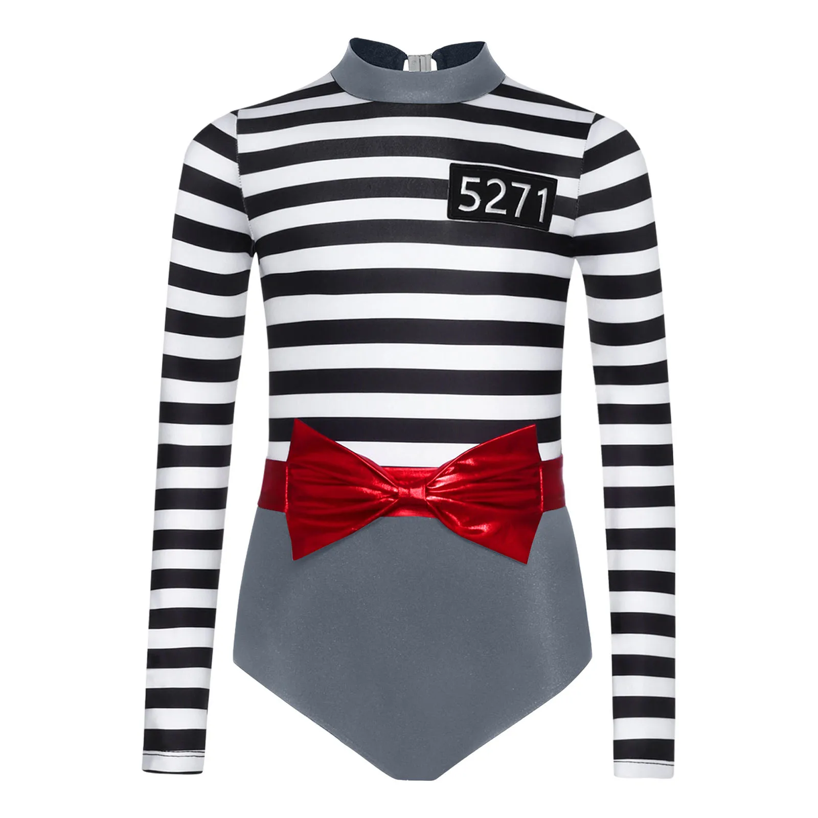 الفتيات سجين المشارب Jailbird تأثيري حلي مجموعة الصحافة أزرار الإجرامية بذلة مع حزام خصر القوس وقبعة شرطية #2