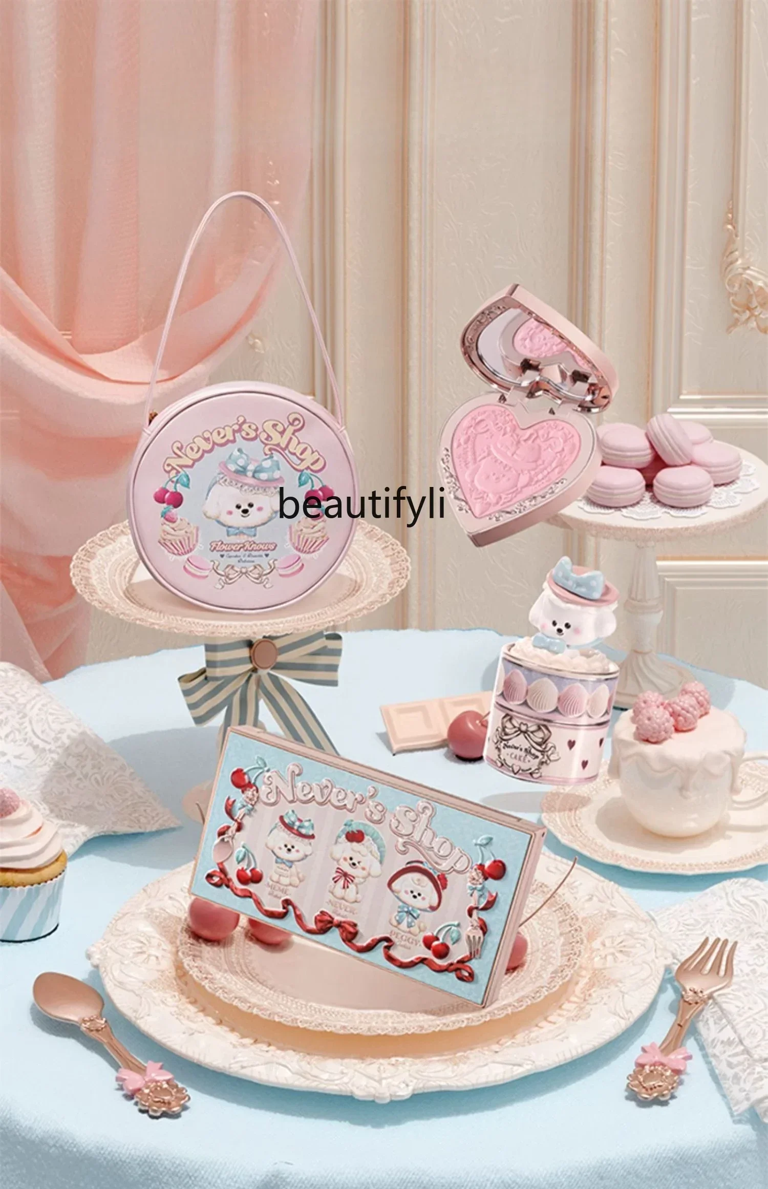 [New] Flower Knows Fondant Sets Lip Mud Blush Eye Shadow