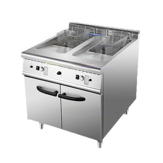 Foreign Trade Export Gas Fryer Combination Furnace Natural Gas Liquefied Gas Fryer With Cabinet Double Cylinder Single Cylinder