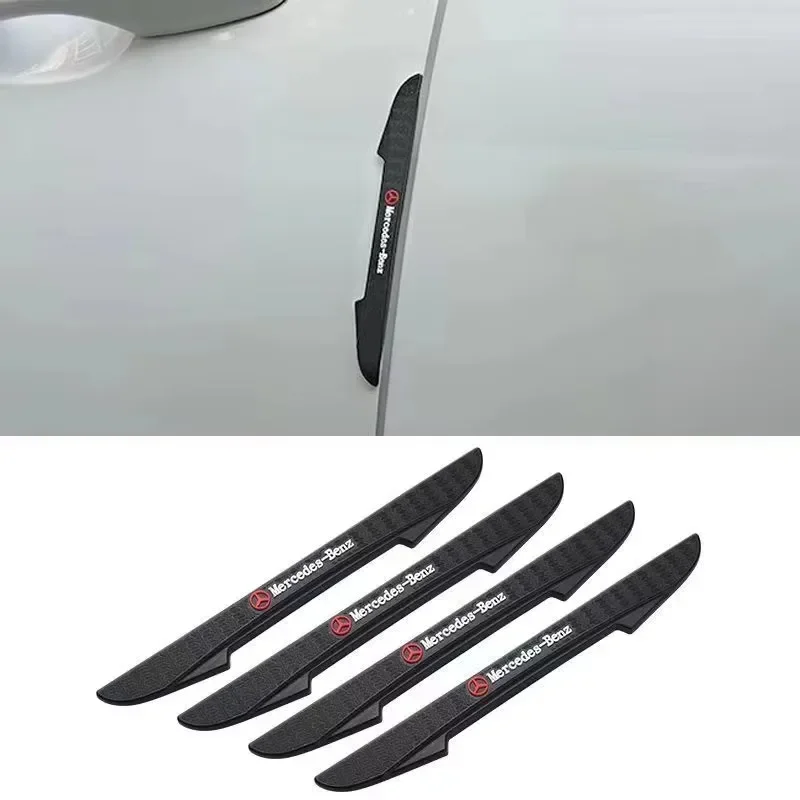 4pcs Car Door Protector Bumper Stickers Auto Anti Collision Strips Rubber For Mercedes Benz B/C/E/S class Interior Mouldings FZ