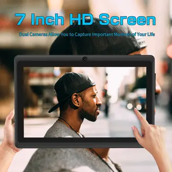 Tablet Pritom 7 cali, Android 13 Quad Core, 4 GB (2 + 2 GB wirtualnej) pamięci RAM, 32 GB pamięci ROM, Wi-Fi, podwójny aparat, USB C, ze skórzanym etui 12 best sales tablet ogniowy - №2