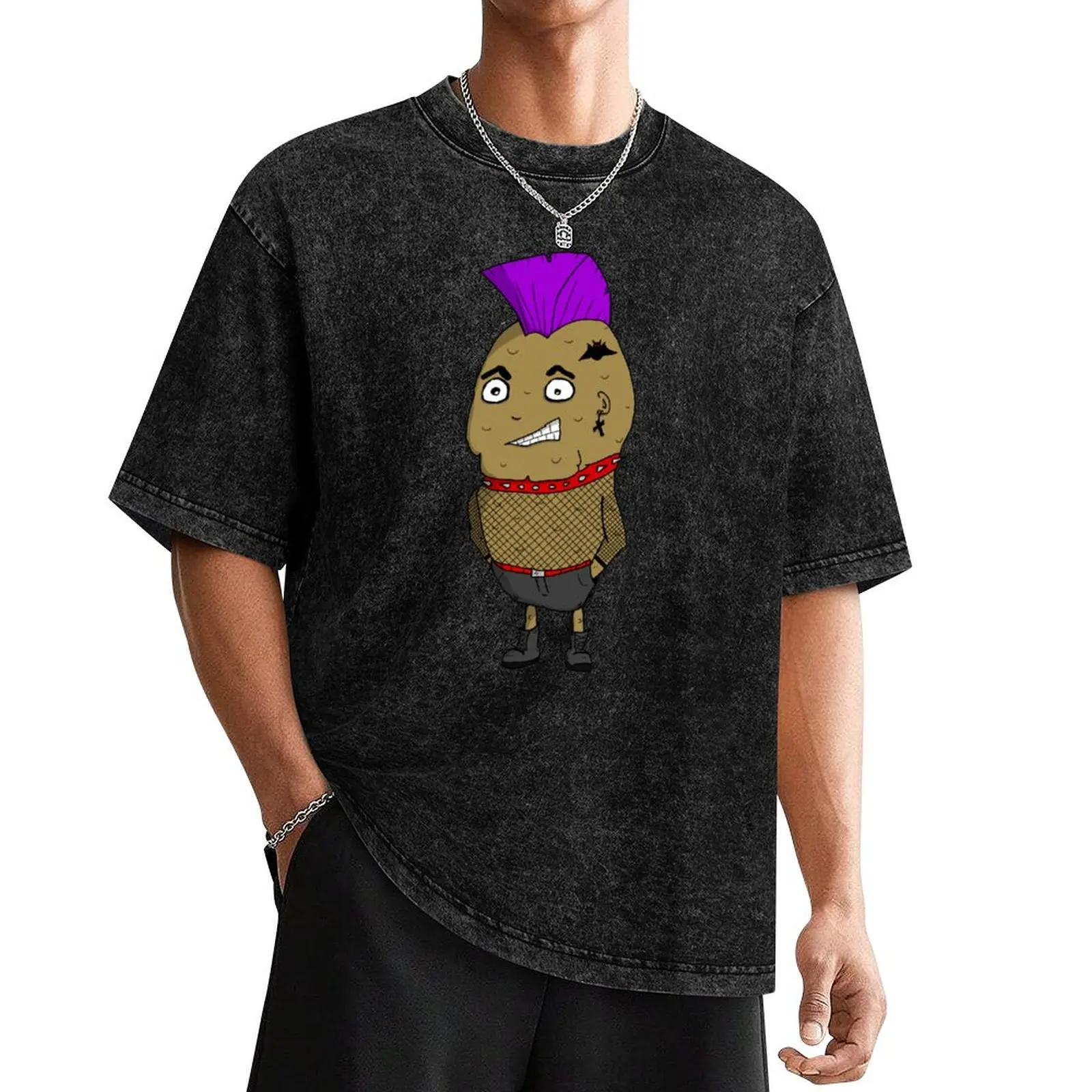 Punk Potato from The Nightshades Goth Vegetable Family T-Shirt blanks Funny t-shirt luxury t-shirt sweat shirts, men