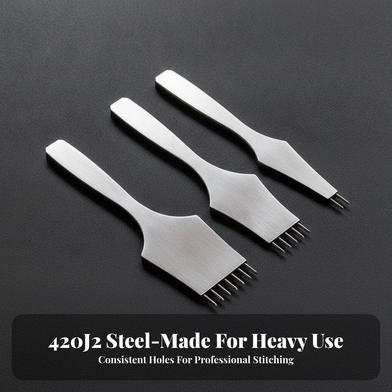 Leather Pricking Iron Multi-Tooth Leather Stitching Punch Punch Sharp Heavy-Duty for Leathercrafters, Leathercraft