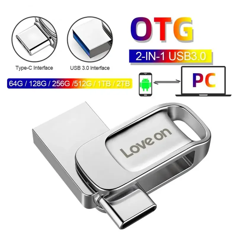 Pendrive Memory Stick 1TB USB 3.0 High Speed USB Flash Drive 2TB Hard Drive Metal Mini Key Usb Pen Drive For PC Car Musie Laptop