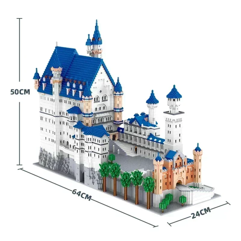 Swan Stone Castle Building Blocks, Mini City, mundialmente famoso arquitetura tijolos, brinquedos educativos para crianças, novos presentes, 11810 pcs