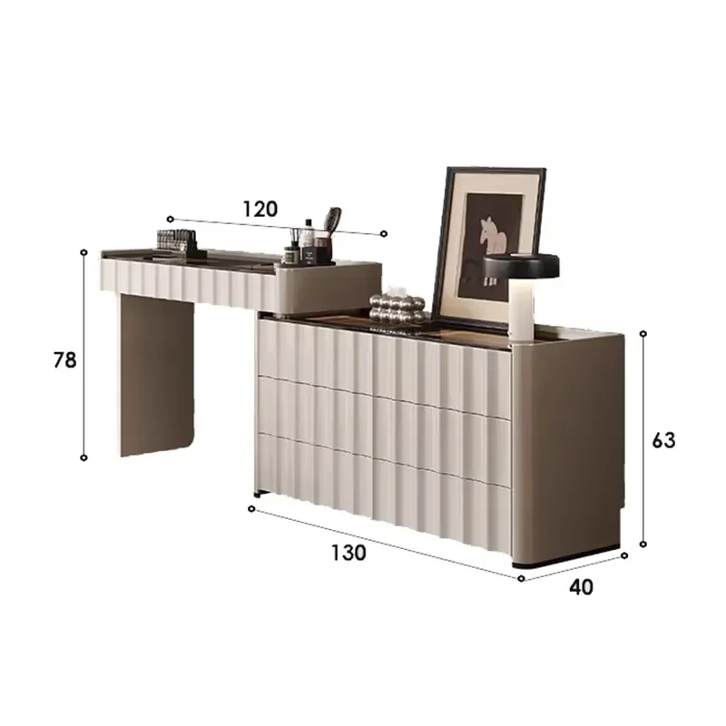 French Ornate Vanity Table Unique Artistic Trendy Elegant Vanity Table Exquisite Premium Meuble De Chambre Bedroom Furniture