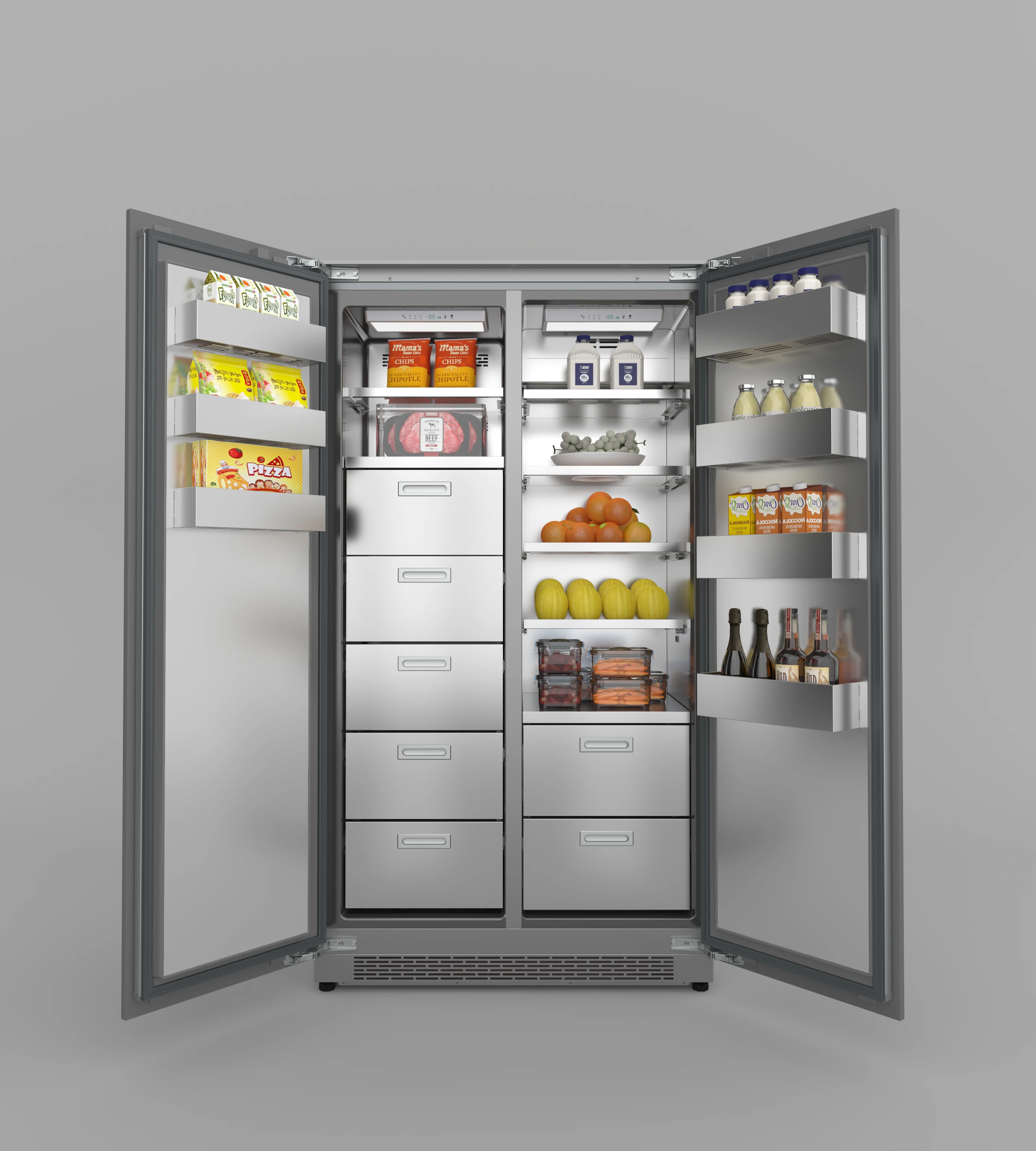 %# Direct Selling Built-in Stainless Steel Electric Refrigerator Inverter Air Cooling No Frost Compressor Household & Hotel Use