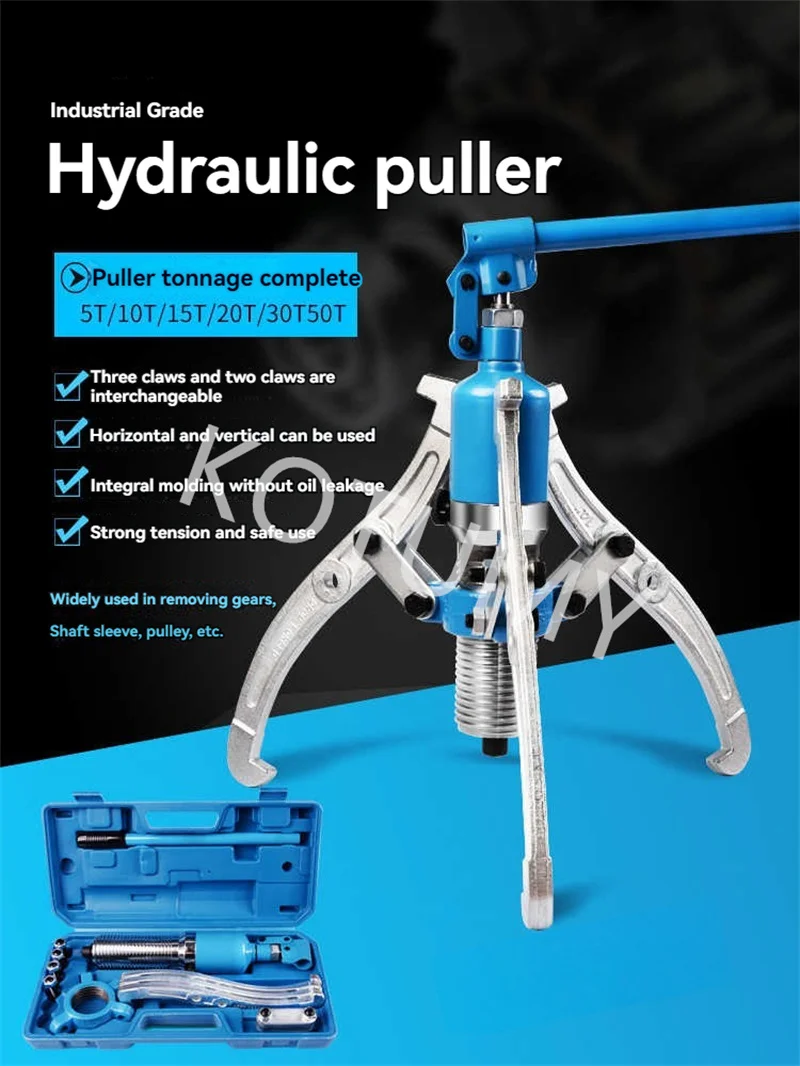 Hydraulic Pulling Horse Three Claw Universal Puller Bearing Disassembly Tool Industrial Grade Puller Code 20 Ton 20t Extractor