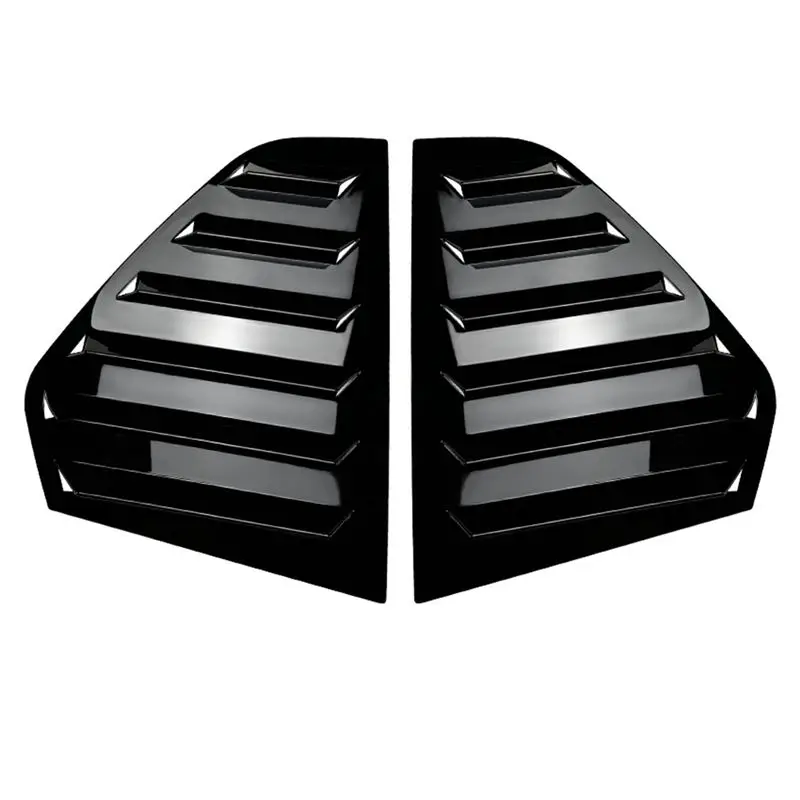 

A65P-Car Side Rear Window Blind Shutter Trim Decoration Parts Accessories For VW Golf 8 MK8 2020-2022 Black